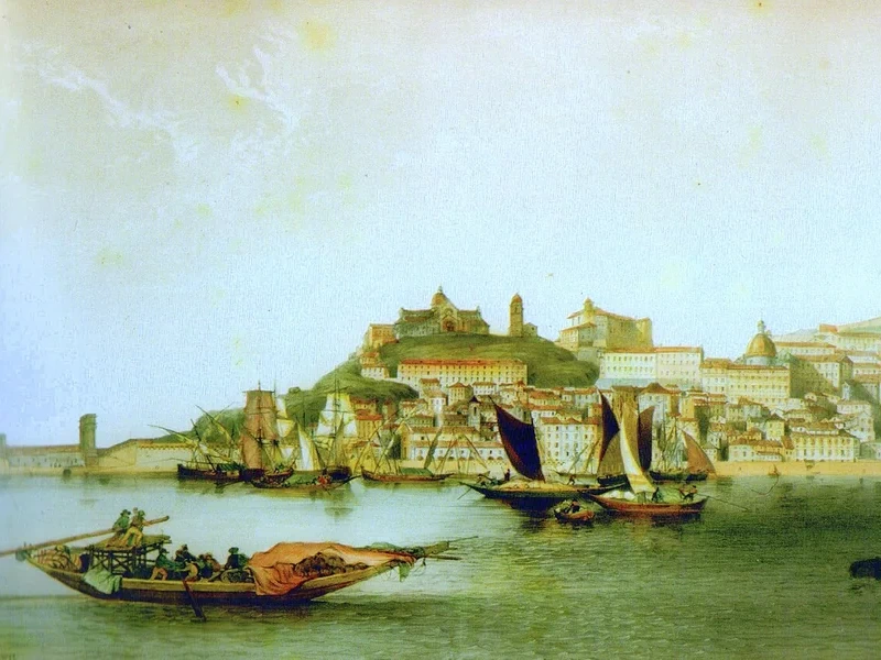 1821-Théodose du Moncel - Veduta di Ancona